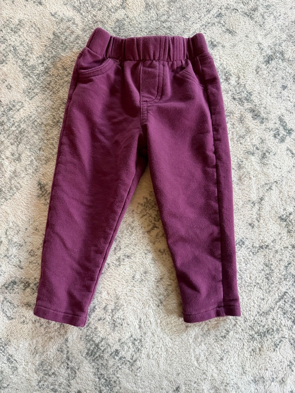 Sz 18m Maroon Pull-On Fleece Pants/legginga